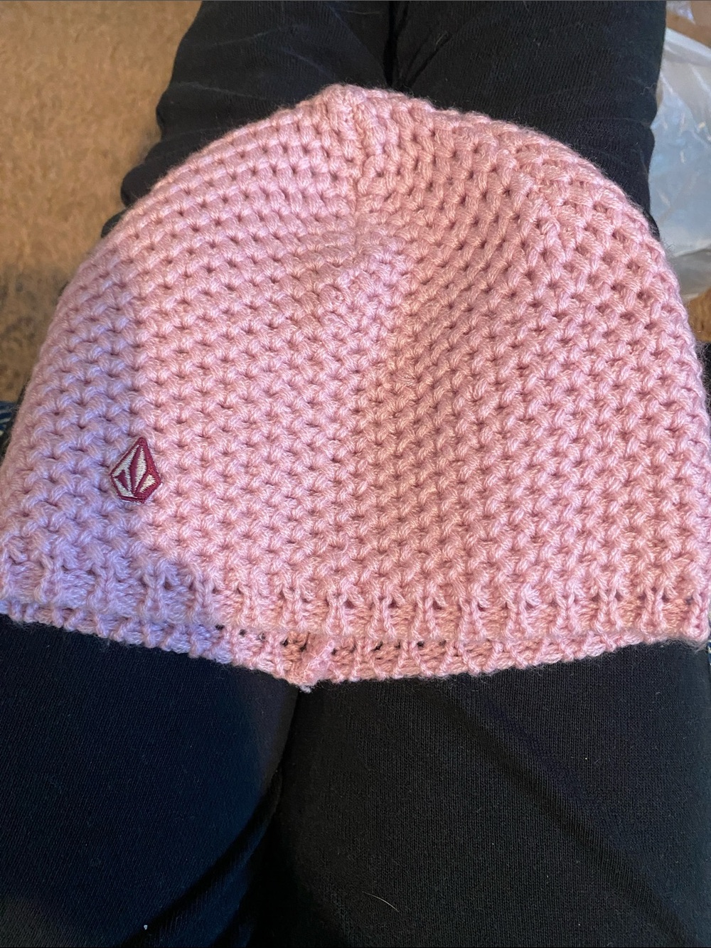 NWOT Volcom Vintage Soft Pink Knit Beanie